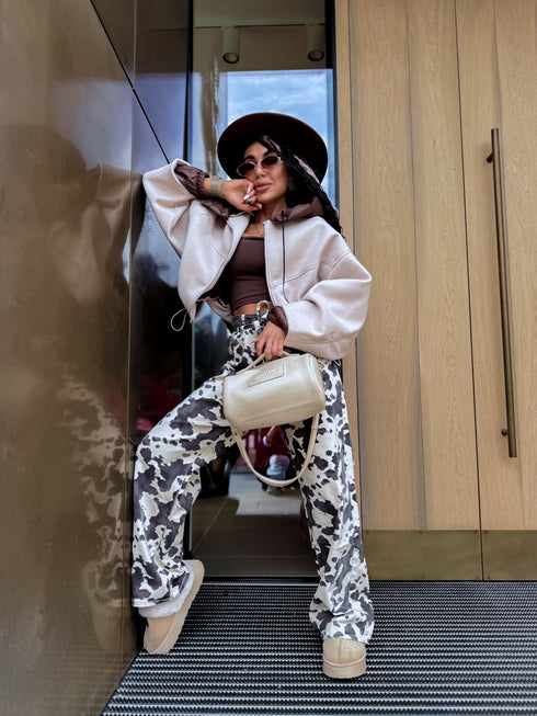 Džinsa bikses "FASHION PRINT Y3357" - pelēkbrūnas PRE-ORDER